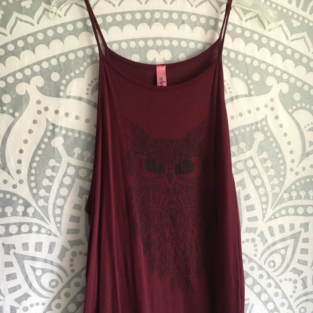 Retro Doll Owl Tank Top